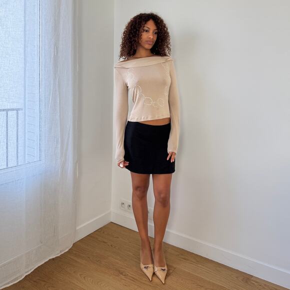 Vintage Castelbajac beige embellished off-shoulder top (S) - Picture 7 of 9